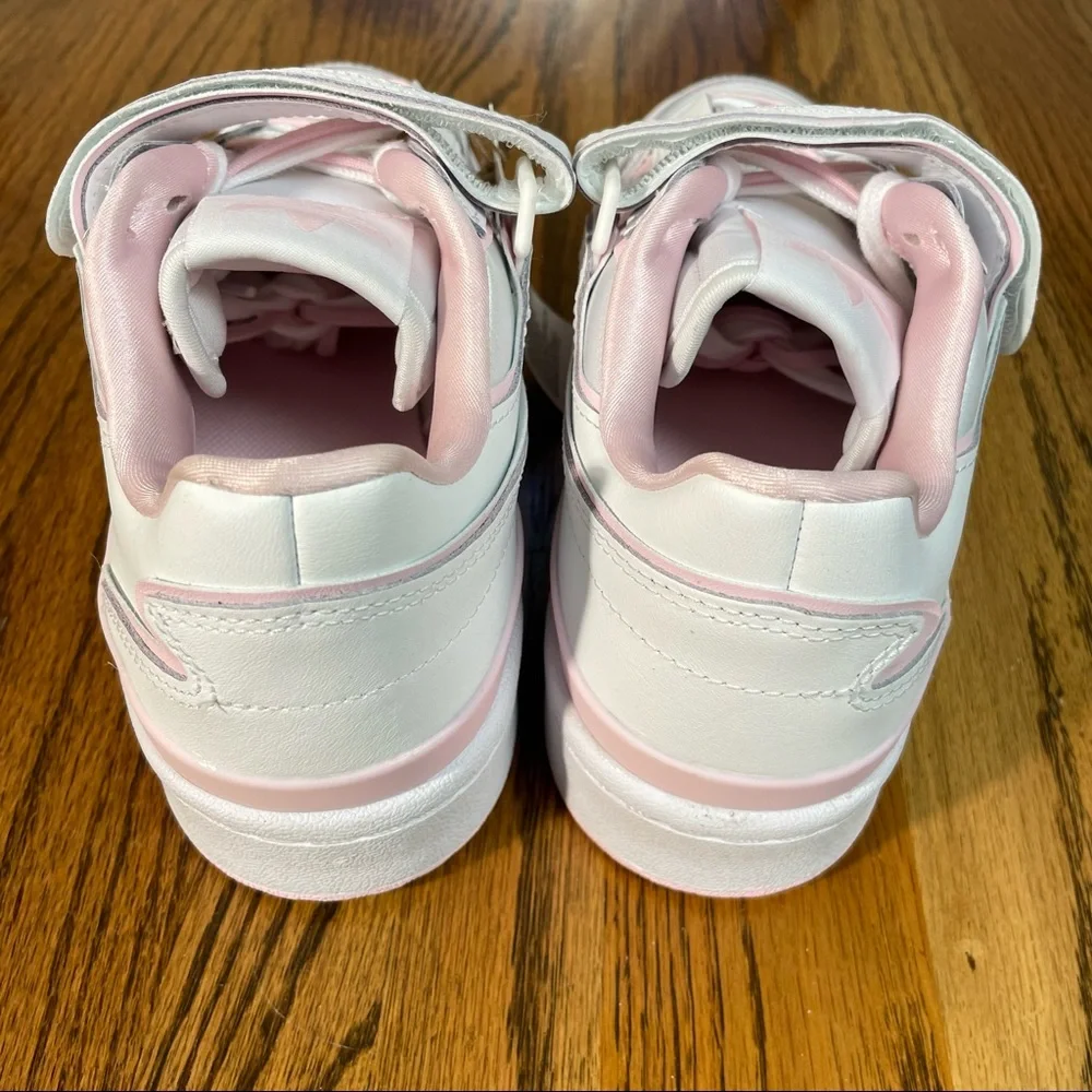 Adidas Forum Low Plus Women Athletic Shoe White Pink Size 8 8.5 NEW Leather NEW - Picture 5 of 7